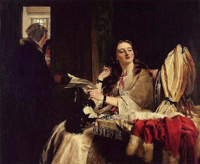 John callcott horsley,R.A. St. Valentine's Day oil painting picture